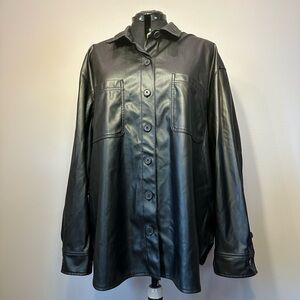 AE leather shacket
